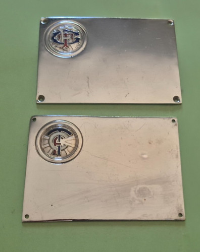 Plaques métal chromé - ,