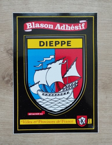 Carte postale blason adhésif - postale,