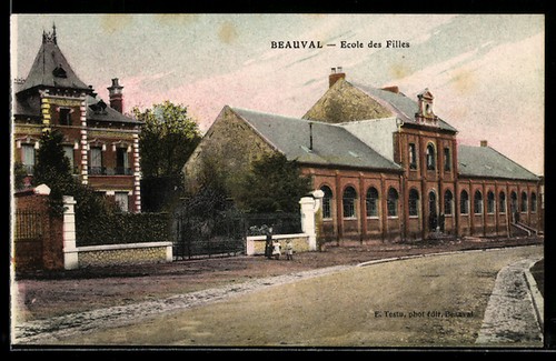 Cpa beauval ecole des - des, filles