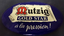 Ancien petit  glacoide bière brasserie MUTZIG GOLD STAR à la pression Alsace