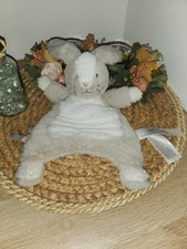 Doudou Lapin beige gris blanc