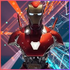 Buste Iron Man 38 cm - Édition Avengers | LED avec Télécommande | Collector