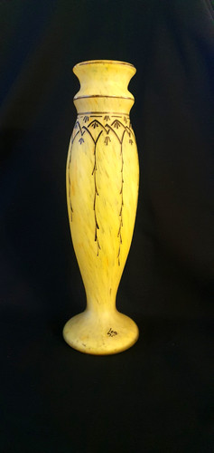 Grand vase pate verre signe - vase, de