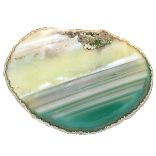 Agate verte tranche - en,