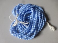 écheveau  lot  600 perle ancienne en verre bleu  Zy  fuseau toupie 6 x 4  mm