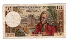 France Billet 10 FRANCS VOLTAIRE 1/4/1965  98099  P.140  BON ETAT