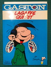 FRANQUIN GASTON LAGAFFE QUI RIT + POSTER + 18 AUTOCOLLANTS - PUBLICITAIRE 1985