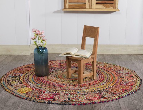 Tapis 100 coton - coton, naturel