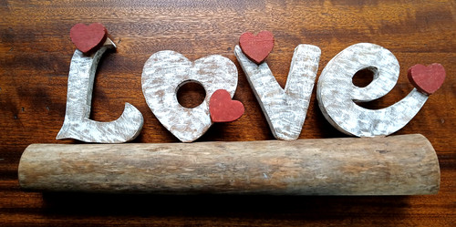 Handmade love large - "love", wood