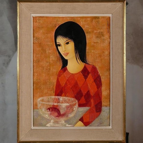 Tableau portrait une jeune - portrait, d'une