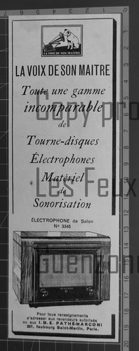 Electrophone salon voix - electrophone, la