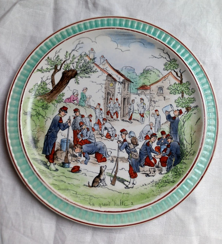Assiette thème militaire - assiette, à