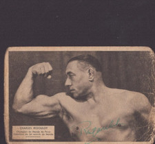 SPORT HALTEROPHILIE / Charles RIGOULOT dédicacée en 1924 / CHAMPION du MONDE