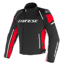 Veste de moto en tissu Dainese RACING 3 D-DRY® JACKET Noir Rouge