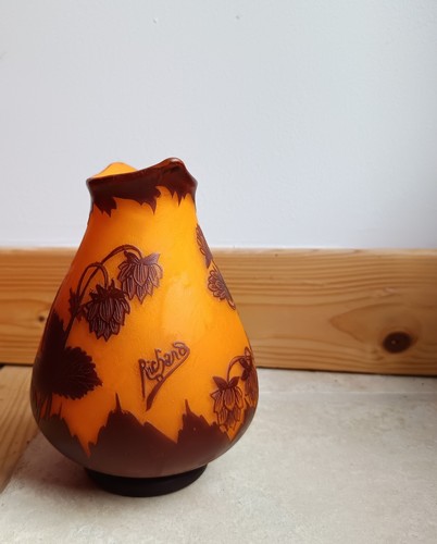 Vase signé richard verre - signé, en