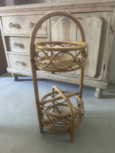 Porte bouteille mini bar - porte, rotin
