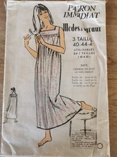 PATRON VINTAGE "MODES ET TRAVAUX" CREATION CHEMISE DE NUIT     38 AU 50