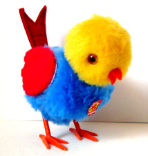 AUTOMATE CARL - RARE OISEAU PICORANT BLEU JAUNE ET ROUGE - MADE IN WEST GERMANY