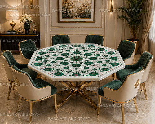 Handmade marble inlay table - handmade,