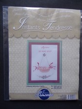 § kit points comptés PRINCESSE tableau de naissance  fille aïda 30 x 38 cm