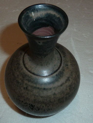 Vase brun glaçure brumeuse - glaçure,