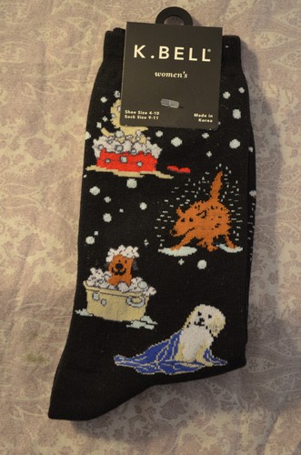 Dog lover socks - "doggie, baths"