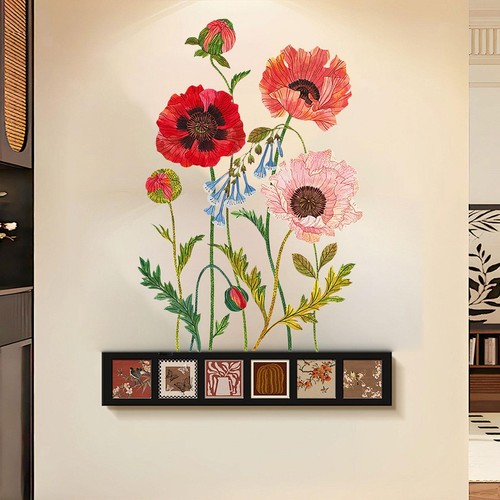 Autocollant mural fleur - , en