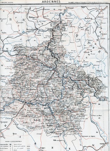 Ardennes 1883 carte - 1883,