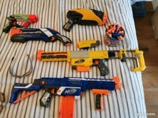 lot de pistolets et fusils nerfs 