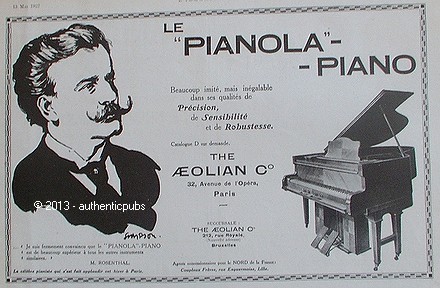Publicite pianola piano - pianola,
