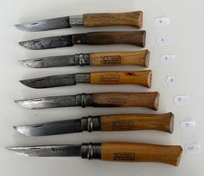 7 ANCIENS COUTEAUX OPINEL LA MAIN COURONNÉE NUMÉRO 7, 8, 9 et 10