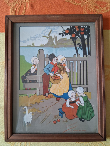 Gravure ancienne encadree - ancienne,