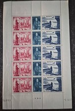 Monaco 1947 feuille sheet