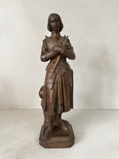 Régule figureant Jeanne d'Arc protégeant son épée - Fin XIXe.