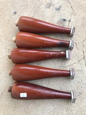 n°2) lot 5 pieds en bois / lit, meuble vintage armoire, commode, enfilade  etc..