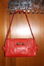 Sac à mains " Le Tanneur 1898 " vintage coloris rouge très bon état