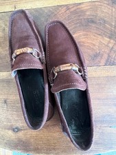 GUCCI - Mocassins daim marron mors pointure 41 très bon état avec embauchoirs