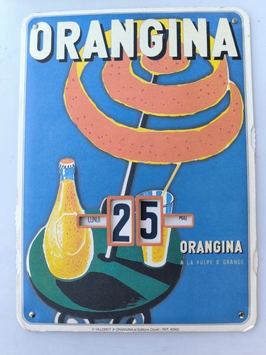 Plaque émaillée orangina - Émaillée,