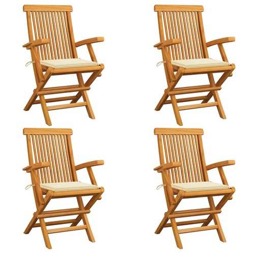 Chaises pliantes avec coussins