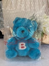 625⚜️ Ancienne Peluche Doudou Nounours Ours Ourson Bleu Butagaz Hauteur 15 Cm