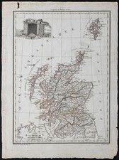 1812 - Écosse - Carte géographique ancienne - Lapie - Malte-Brun - Fingal
