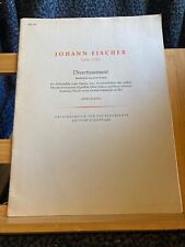 Johann Fischer Divertissement pour flute a bec basse continue partition Schott
