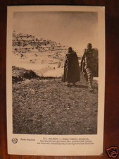 cpa maroc atlas neige berbere