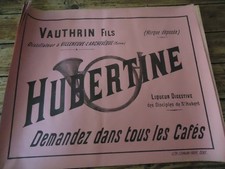 AFFICHE LIQUEUR HUBERTINE VILLENEUVE ARCHEVEQUE 1910 55X44 ST HUBERT VAUTHRIN RO
