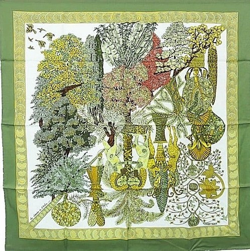écharpe hermes carre soie - carre, 90