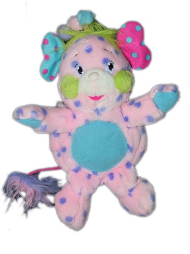 Doudou peluche popples rose - popples,