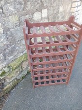 Paire de casiers à bouteilles empilables, range bouteilles vintage en plastique 