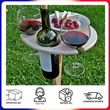 Table à vin Extérieur Pliante Portable Camping Pique-nique Cadeau Plage Barbecue