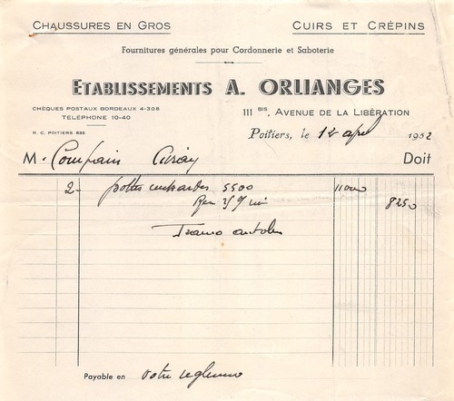 1952 fournitures generales - 1952,
