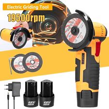 Meuleuse D'angle Sans Fil Disqueuse Électrique Tronçonneuse 2 Batteries Chargeur